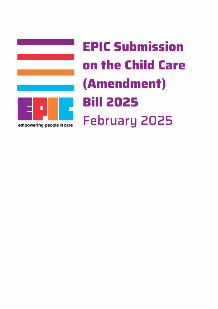 Cover for EPIC's Submission on the Child Care (Amendment) Bill 2025