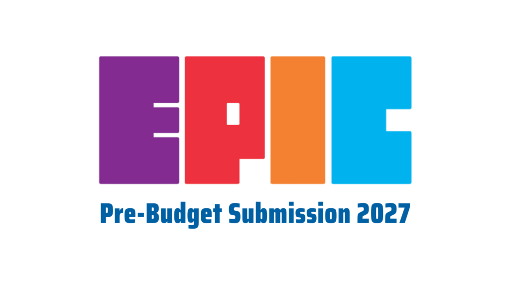 2027-PBS EPIC logo above text that says Pre-Budget Submission 2027